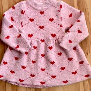 Lola + The Boys Soft Pink Heart Dress